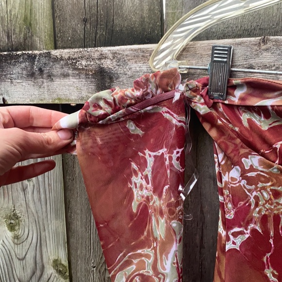 New Pink off the shoulder dress sz. XS - Picture 4 of 6